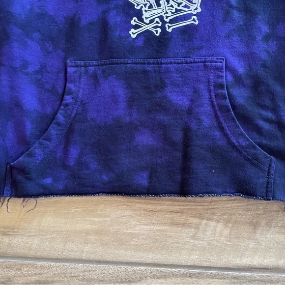 PLAYBOY Skeleton Rabbit Head Crop Hoodie Sz SMALL - Picture 4 of 10